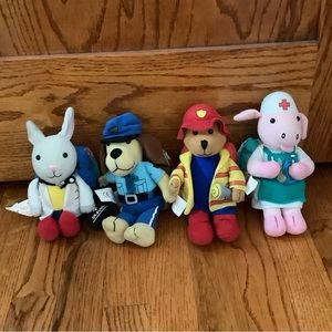 Set of 4 Vintage Community Helpers Story Books